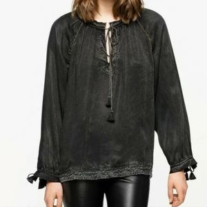 NWT Zadig & Voltaire Theresa Lace Blouse Top M